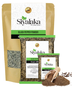 Siyalaka Black Pepper Powder – 100% Natural Sri Lankan Black Pepper in Various Sizes (1kg, 500g, 250g, 100g, 50g, 25g)